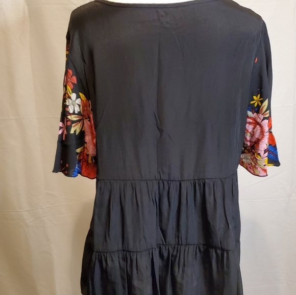 SHEIN Women's Floral Print Sleeve Peplum Blouse - Picture 8 of 12